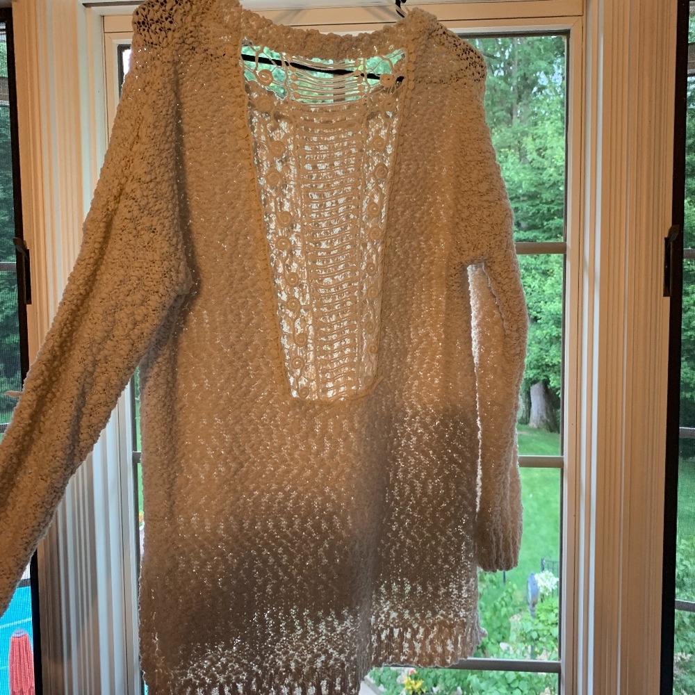 oversized sweater with design on back